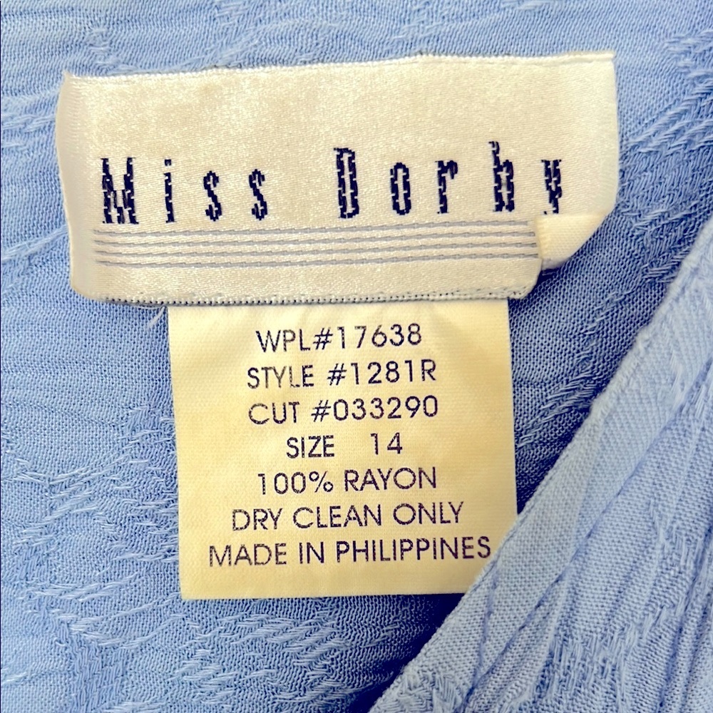 Versatile Powder Blue Women's Dress, size 14 - Picture 3 of 10